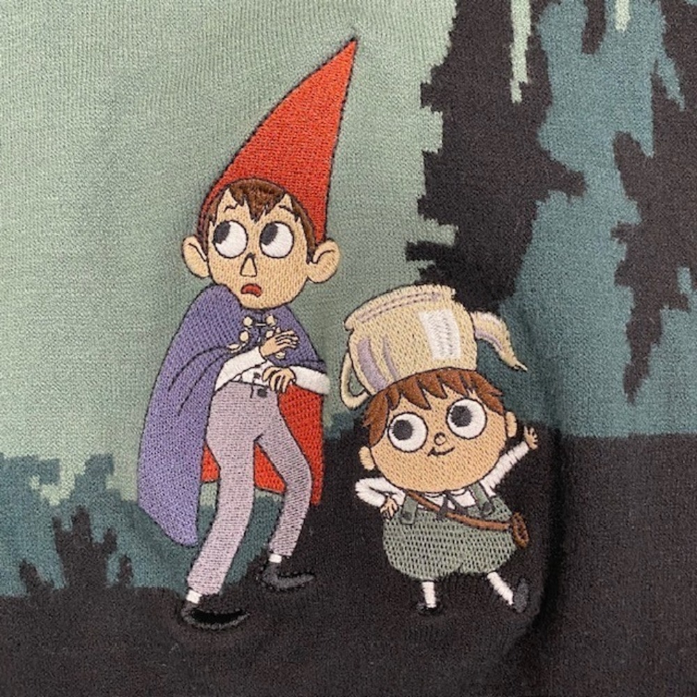 BoxLunch Over the Garden Wall Jason Funderburker Frog Cardigan Sweater Large - Picture 10 of 13